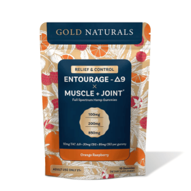 10mg Entourage THC Muscle + Joint Gummies - Full-Spectrum Hemp Relief for Pain, Recovery & Relaxation (Flavor: Orang Raspberry, size: 10 PACK)